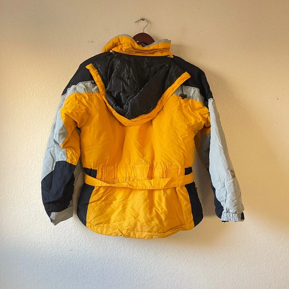 90s Rossignol Ski Snowboard Jacket Mens Size S‎ Yellow Winter Sport Coat